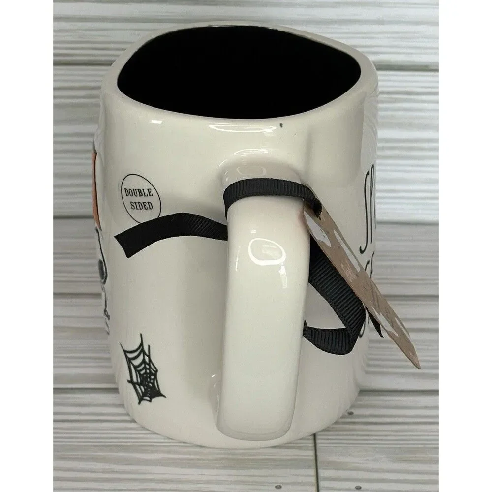 Rae Dunn Halloween Ghost Spider BOO SPOOKY SEASON Coffee Chocolate Mug NEW 2025